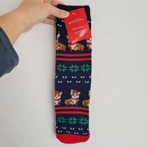 NEW Wondershop Christmas Holiday Puppy Dog Long Crew Socks One Size Fits All